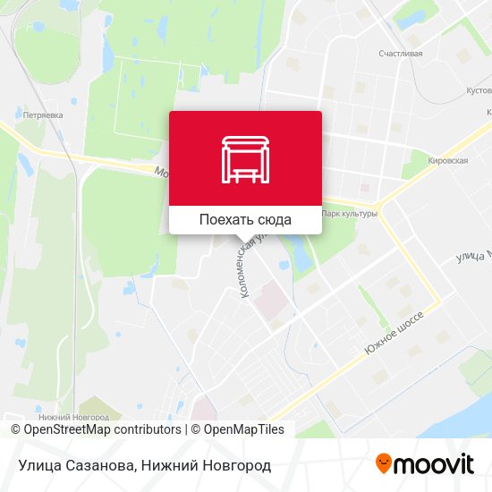 Карта Улица Сазанова