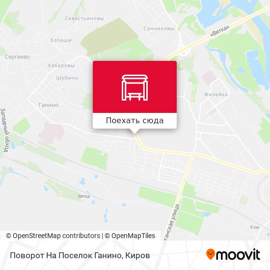 Карта Поворот На Поселок Ганино