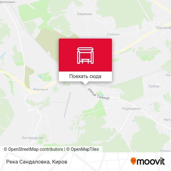 Карта Река Сандаловка