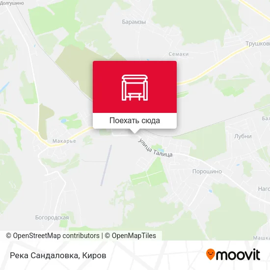 Карта Река Сандаловка