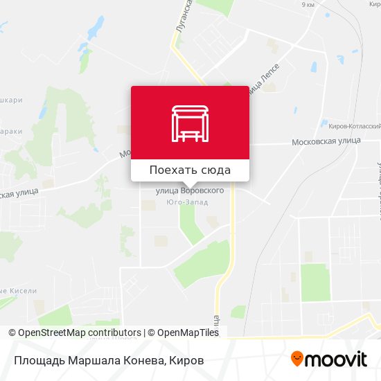 Карта Площадь Маршала Конева