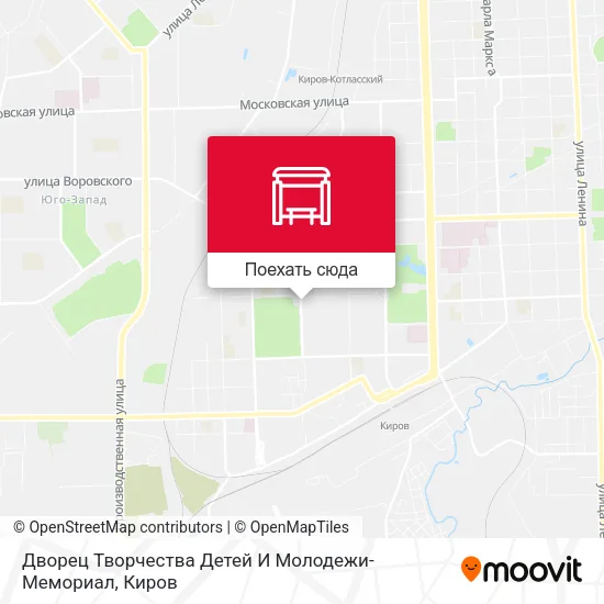 Карта Дворец Творчества Детей И Молодежи-Мемориал