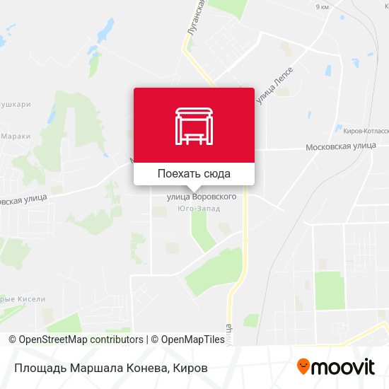 Карта Площадь Маршала Конева
