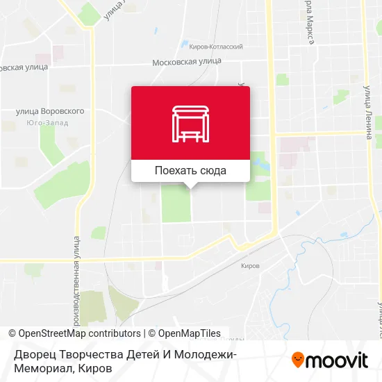 Карта Дворец Творчества Детей И Молодежи-Мемориал
