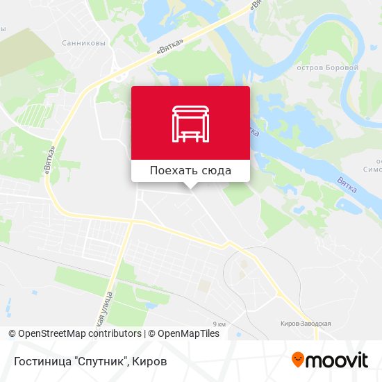 Карта Гостиница "Спутник"