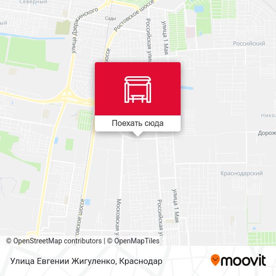 Карта Улица Евгении Жигуленко