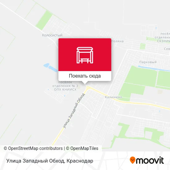 Карта Улица Западный Обход