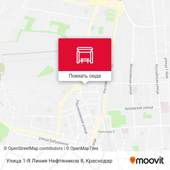 Карта Улица 1-Я Линия Нефтяников 8