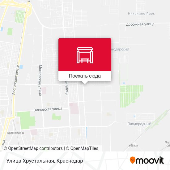 Карта Улица Хрустальная