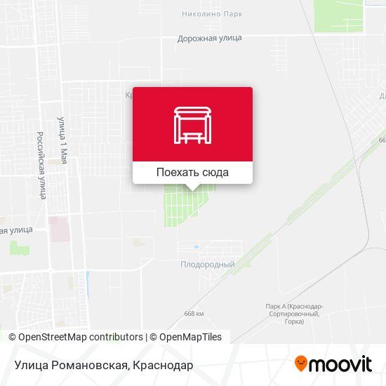 Карта Улица Романовская