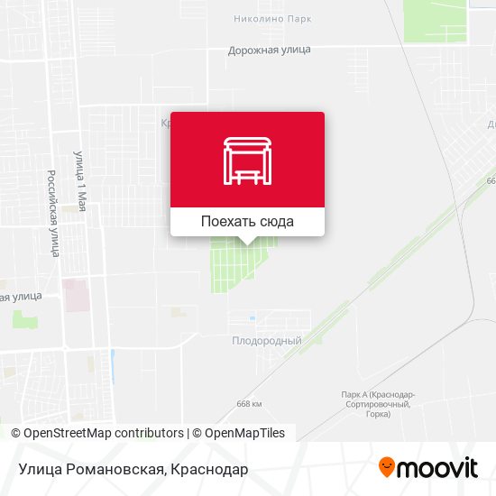 Карта Улица Романовская