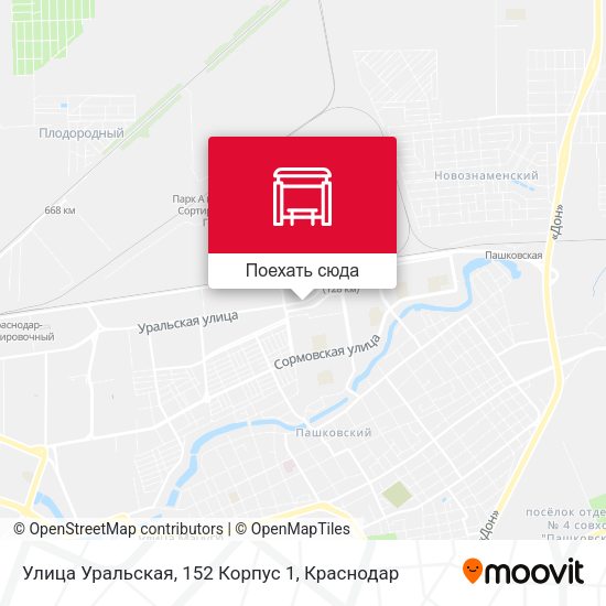 Карта Улица Уральская, 152 Корпус 1