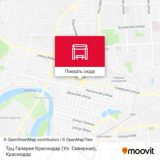 Карта Трц Галерея Краснодар (Ул. Северная)