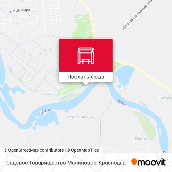 Карта Садовое Товарищество Малиновое