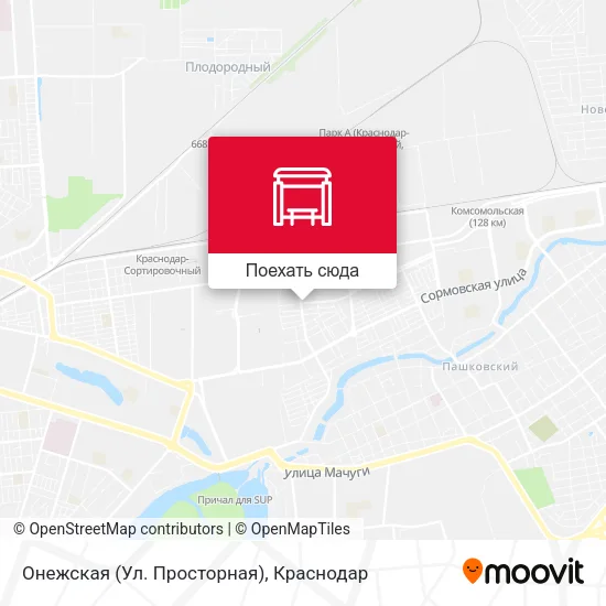 Карта Онежская (Ул. Просторная)