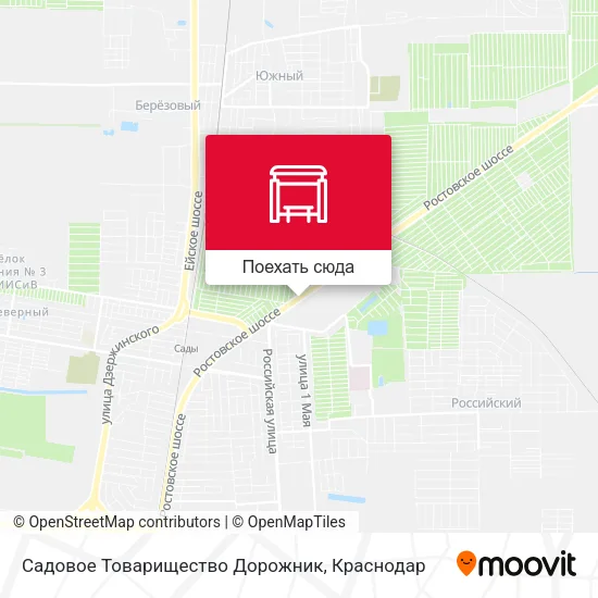 Карта Садовое Товарищество Дорожник