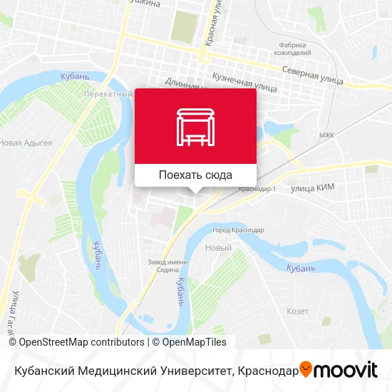 Карта Кубанский Медицинский Университет