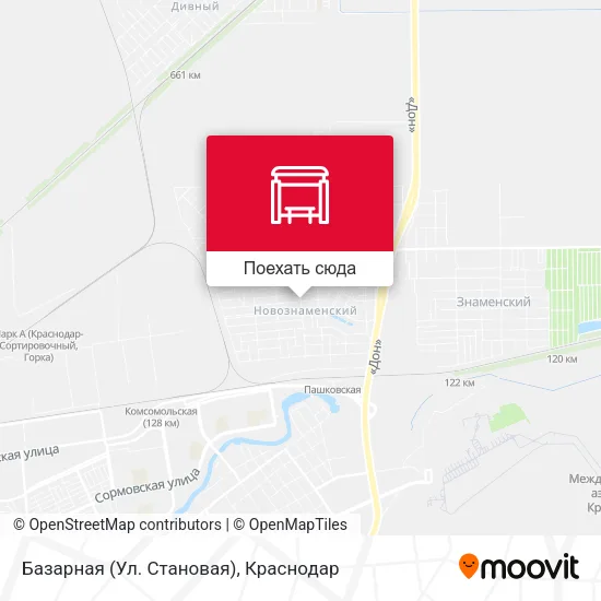Карта Базарная (Ул. Становая)