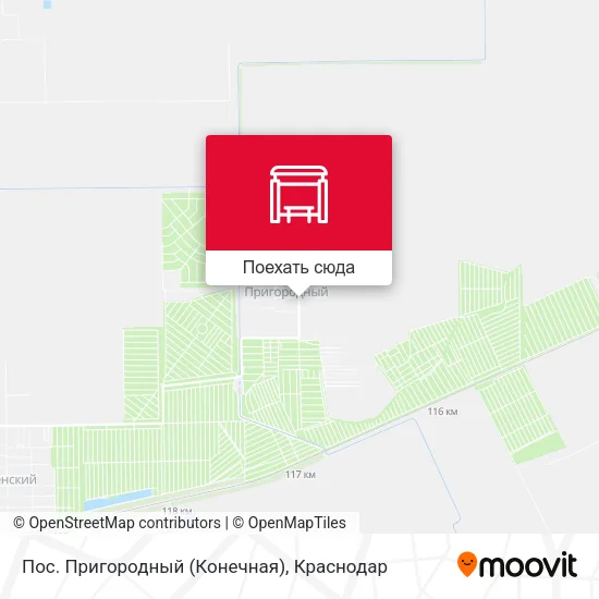 Карта Пос. Пригородный (Конечная)