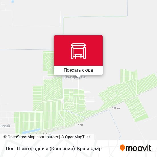 Карта Пос. Пригородный (Конечная)