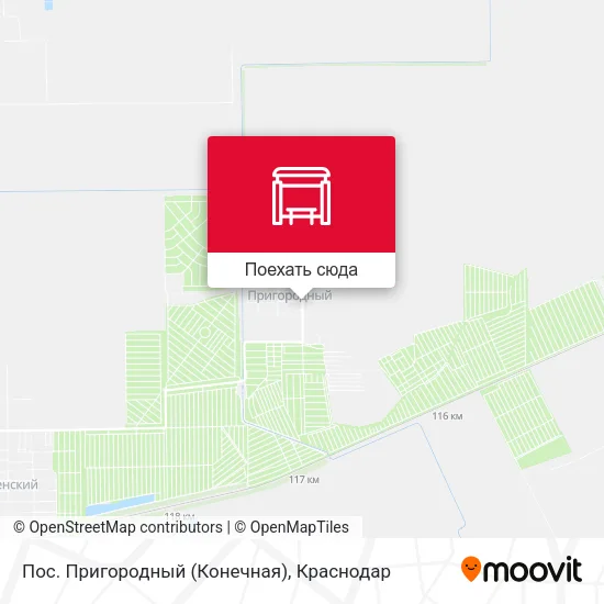 Карта Пос. Пригородный (Конечная)