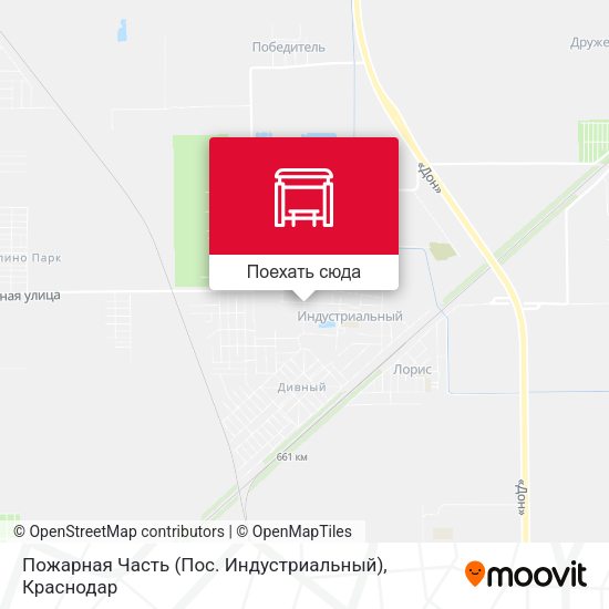Карта Пожарная Часть (Пос. Индустриальный)