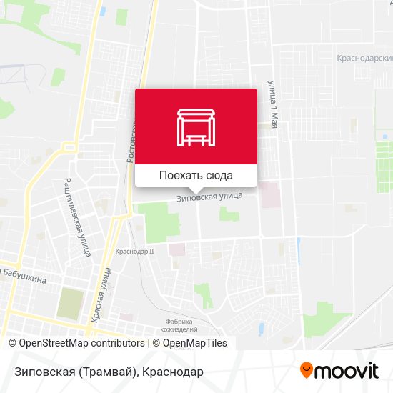 Карта Зиповская (Трамвай)
