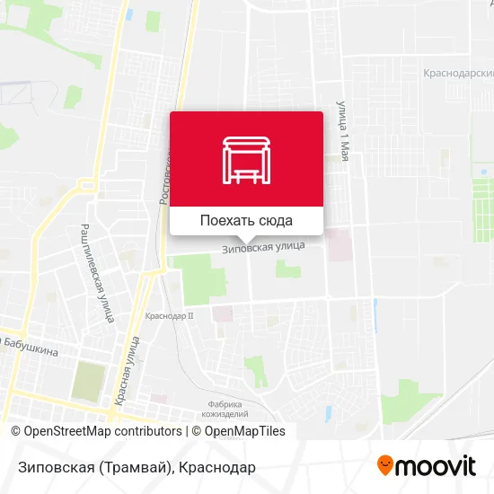Карта Зиповская (Трамвай)