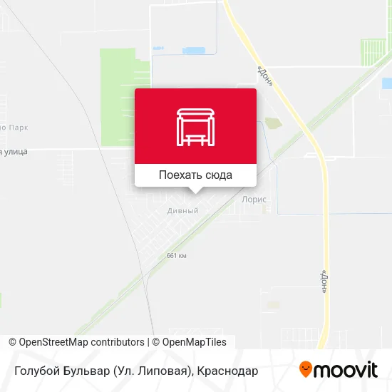 Карта Голубой Бульвар (Ул. Липовая)