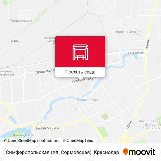 Карта Симферопольская (Ул. Сормовская)