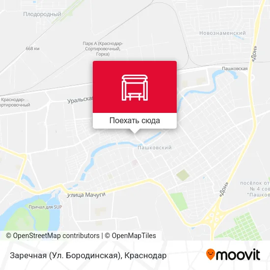 Карта Заречная (Ул. Бородинская)