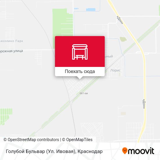Карта Голубой Бульвар (Ул. Ивовая)