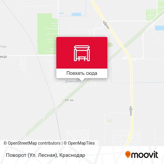 Карта Поворот (Ул. Лесная)