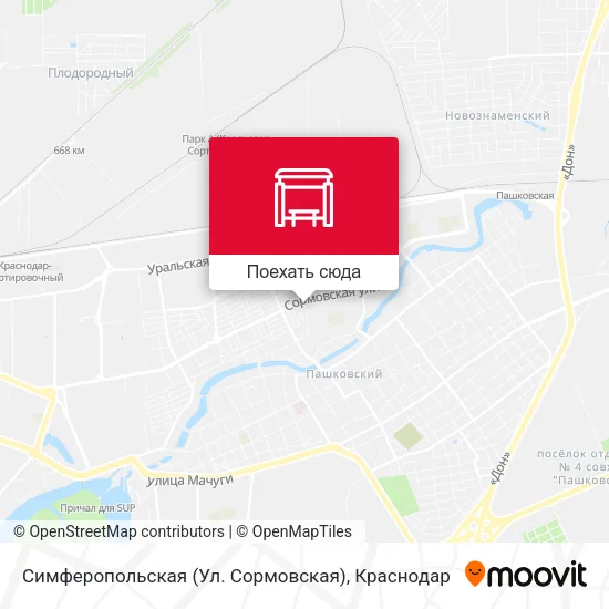 Карта Симферопольская (Ул. Сормовская)