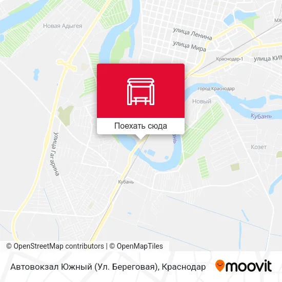 Карта Автовокзал Южный (Ул. Береговая)