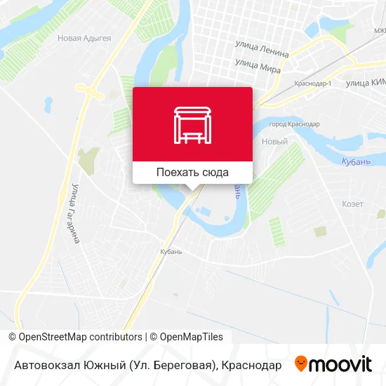 Карта Автовокзал Южный (Ул. Береговая)