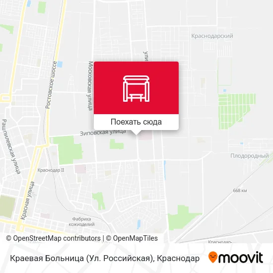 Карта Краевая Больница (Ул. Российская)
