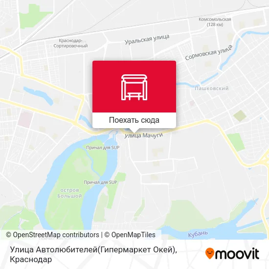 Карта Улица Автолюбителей(Гипермаркет Окей)
