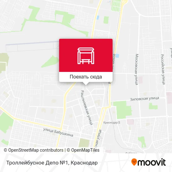 Карта Троллейбусное Депо №1