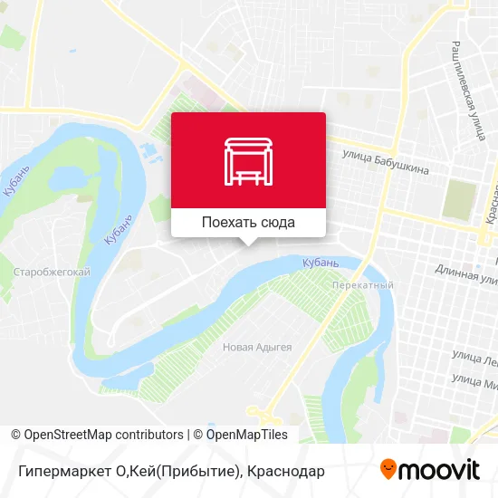 Карта Гипермаркет О,Кей(Прибытие)