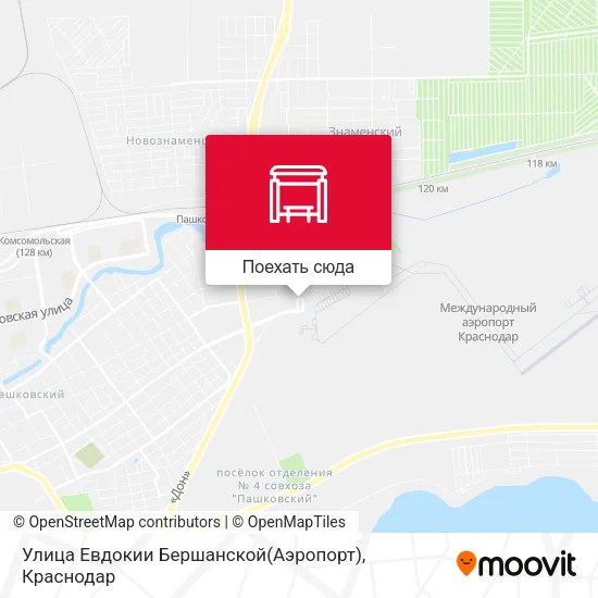 Карта Улица Евдокии Бершанской(Аэропорт)