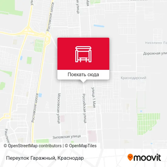 Карта Переулок Гаражный