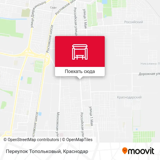 Карта Переулок Топольковый