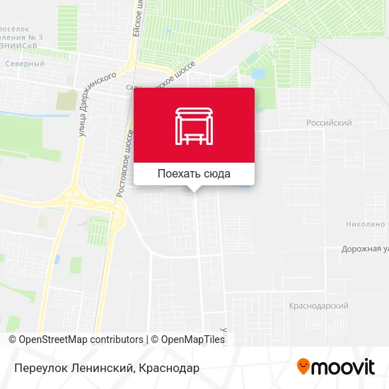Карта Переулок Ленинский