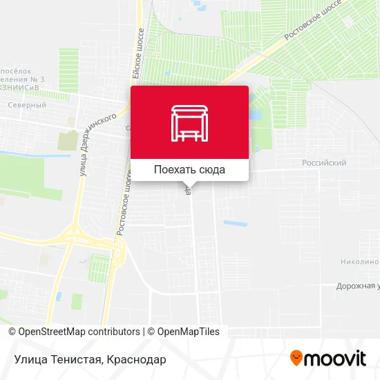 Карта Улица Тенистая