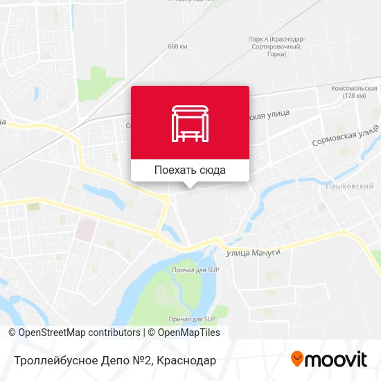 Карта Троллейбусное Депо №2