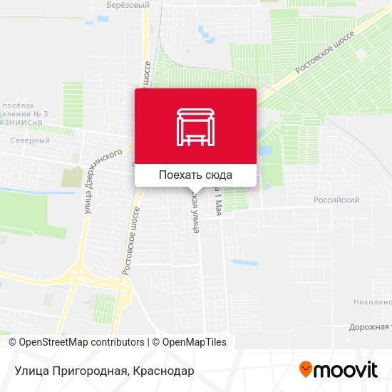 Карта Улица Пригородная