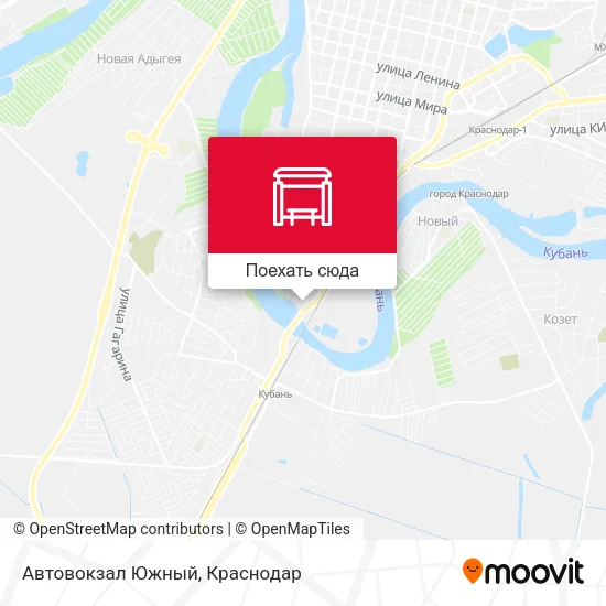 Карта Автовокзал Южный