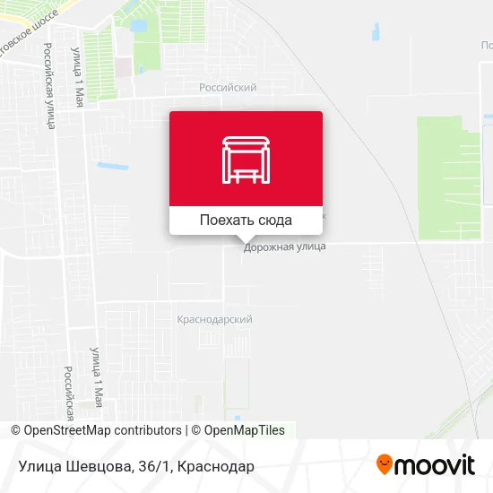 Карта Улица Шевцова, 36/1