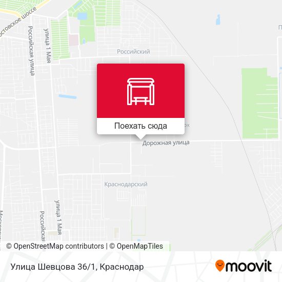 Карта Улица Шевцова 36/1